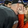 Taylor Swift kisses Travis Kelce on field after Kansas City Chiefs reach Super Bowl!
